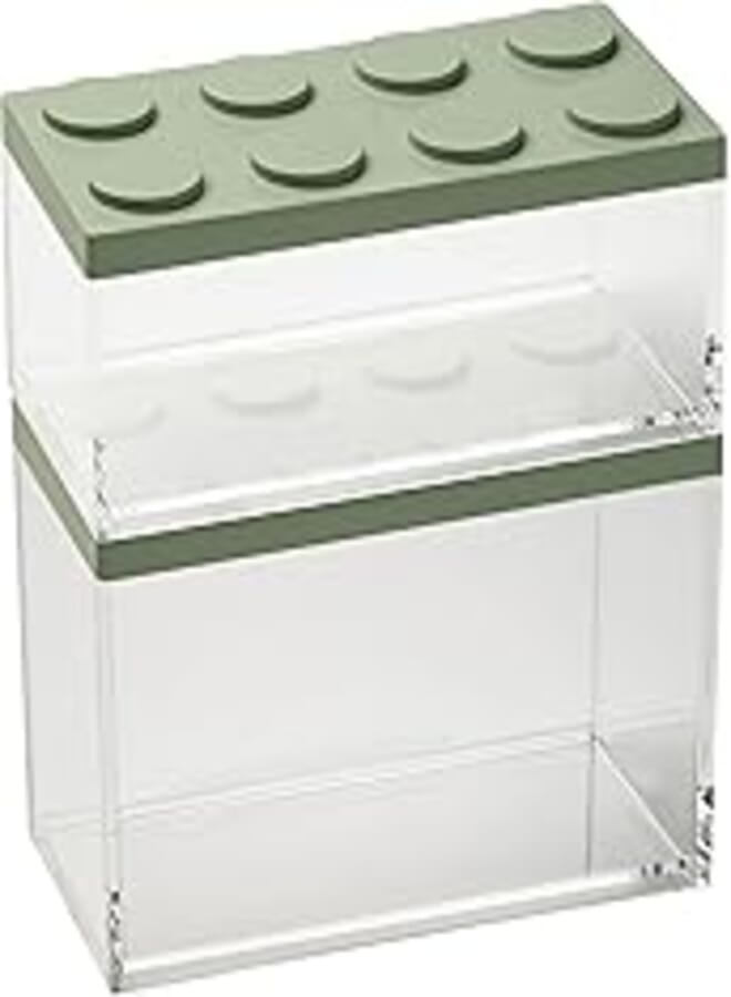 Omada Design Brickstore, Set of 2 Brick Container of Different Dimensions (1x 33.8 oz; 1x 50.7 oz)