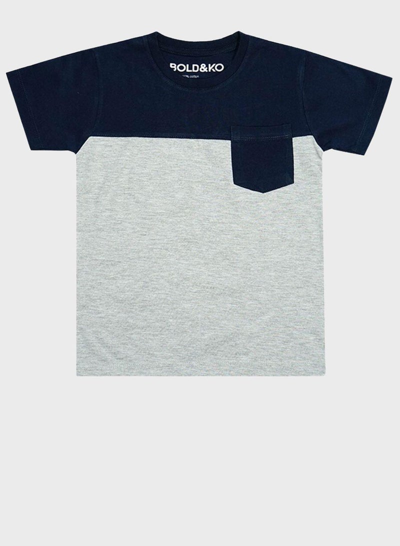 BOLD&KO Kids Color Block T-Shirt - Image 1