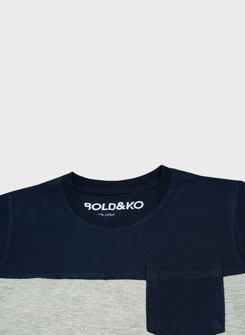 BOLD&KO Kids Color Block T-Shirt - Image 3