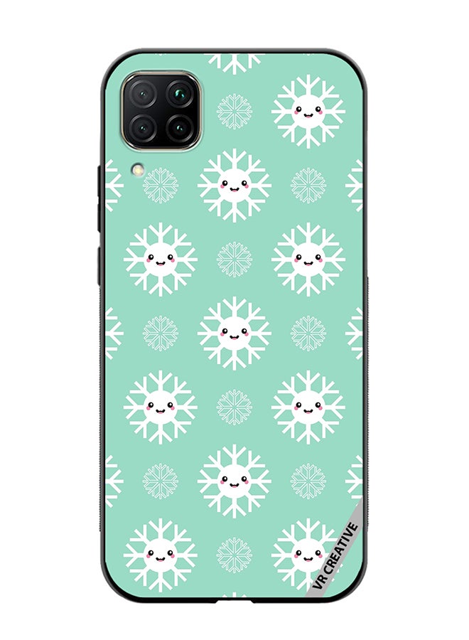VR CREATIVE Protective Case Cover For Huawei Nova 7i/P40 Lite Cute And Happy Snowflakes Characters Design Multicolour - Image 1