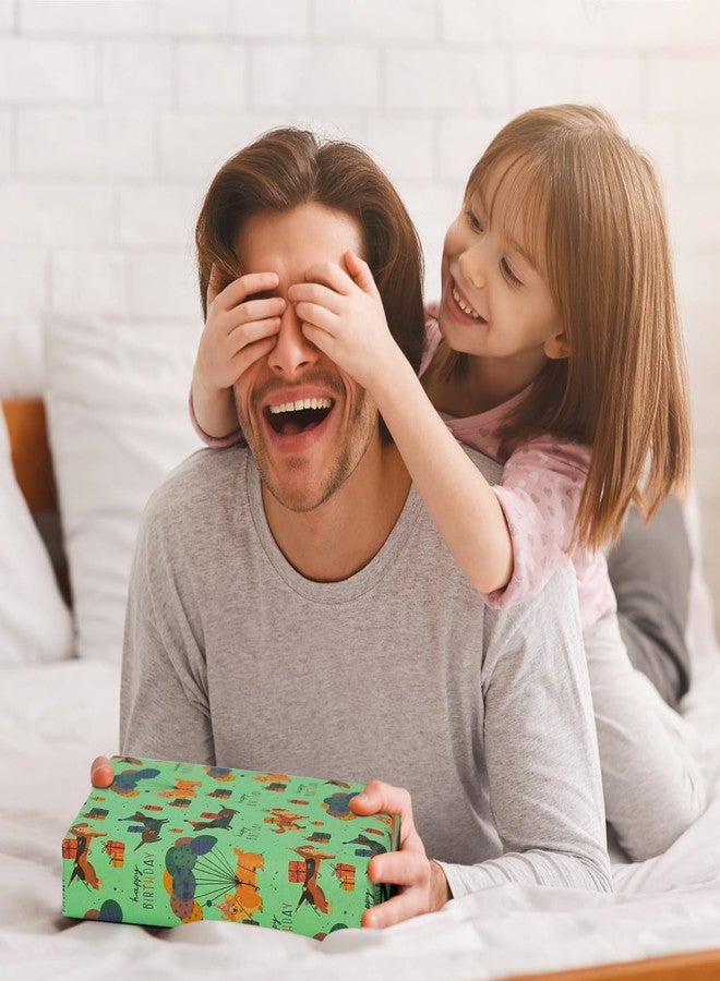 NEPOG ورق تغليف هدايا عيد ميلاد للأطفال من NEPOG، بنين وبنات - ورق كرافت لطيف بتصميم جرو، 6 ورقات مطوية بشكل مسطح، مقاس 20 × 28 بوصة للورقة الواحدة، مناسب لأعياد الميلاد وحفلات أعياد الميلاد وحفلات استقبال المولود الجديد - Image 4