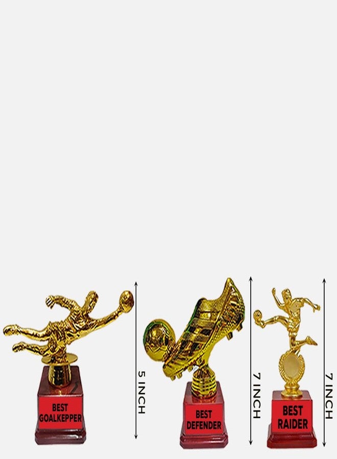 Bareeze Pure Football Tounament Trophy for Winner,Runnerup,Best Goalkeeper,Best Raider and Best Defender - Image 3