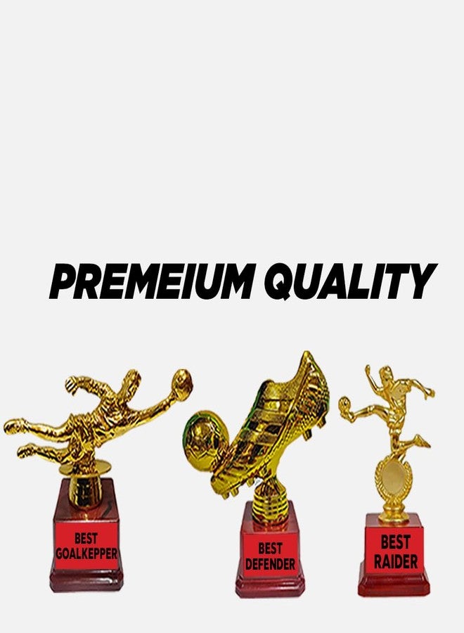 Bareeze Pure Football Tounament Trophy for Winner,Runnerup,Best Goalkeeper,Best Raider and Best Defender - Image 5