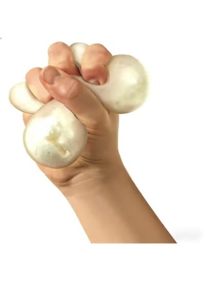 3-Pack SnowBall Nee Doh - Stress-Relieving Squeezable Ball, a Sensory De-stressing Toy for Children and Adults - Image 2
