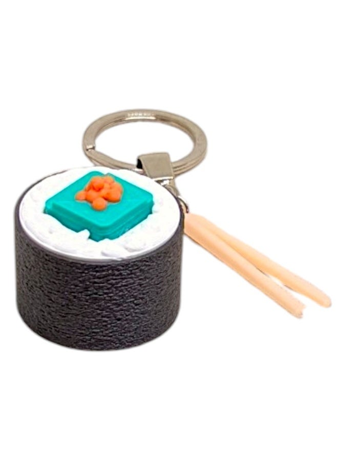 CLICKER Sushi Keychain, Mechanical Fidget Key chain, Stress Relief Key Ring, Portable Keychain for Car Keys, Bike, Bags, Gifts for Men & Women - Image 1