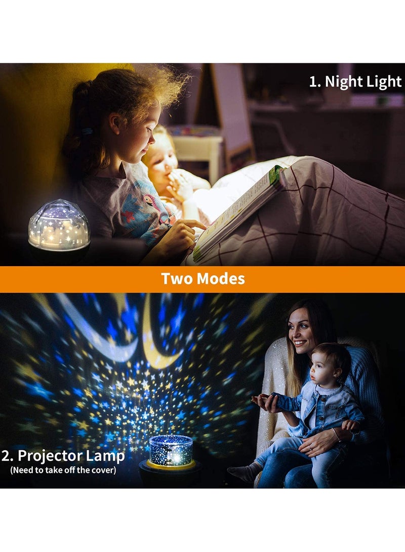 SYOSI Star Projector Night Light for Kids Starry Lamp 360 Rotating Romantic Planet Sky Projection Universe Kids with 5 Sets of Film - Image 4