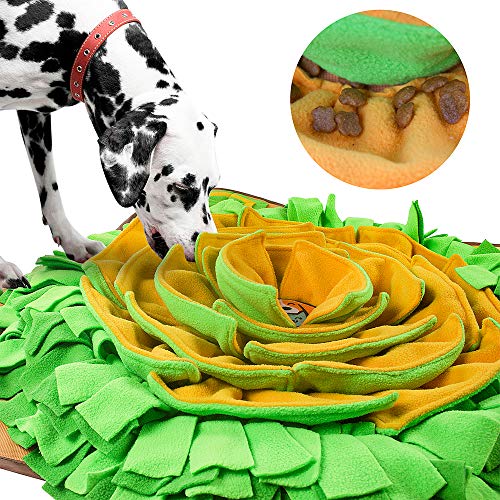 AWOOF Snuffle Mat Pet Dog Feeding Mat 28x28 Interactive Dog Puzzle Toys Encourages Natural Foraging Skills - Image 3