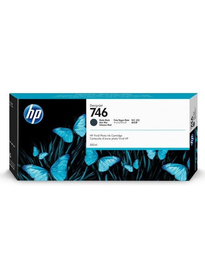HP 746 300-ml Matte Black DesignJet Ink Cartridge Matte Black