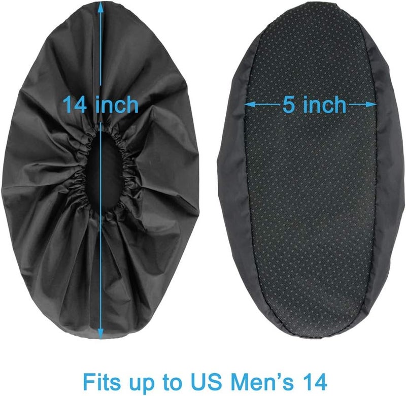 LINKEASE Reusable Boot & Shoe Covers Water Resistant Non Skid and Washable for Real Estate Contractors to Keep Floors Carpets Footwear and Rooms Clean - 2 Pairs (Extra Large, Black) - Image 4