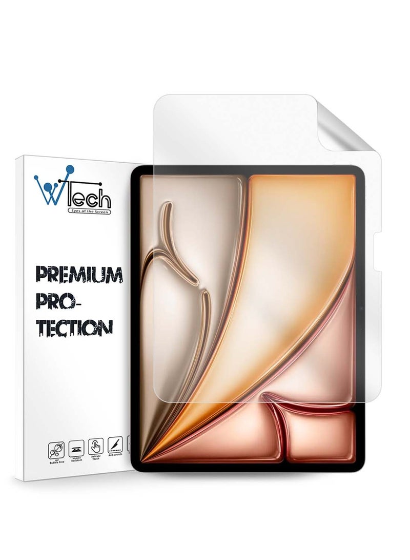 دبليو تيك ابل ايباد اير 2025 (الجيل السابع) M3 13 بوصة واقي شاشة رقيق ومرن من Wtech Pure Hydrogel - شفاف - Image 1