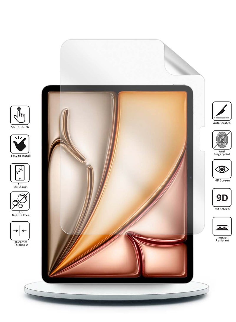 دبليو تيك ابل ايباد اير 2025 (الجيل السابع) M3 13 بوصة واقي شاشة رقيق ومرن من Wtech Pure Hydrogel - شفاف - Image 2