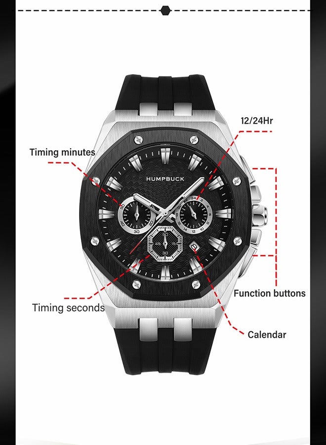 HUMPBUCK Best-Selling Sports Wristwatch for Men with Luminous Hands Waterproof Quartz Technology Perfect Gift Watch for Men - Image 5