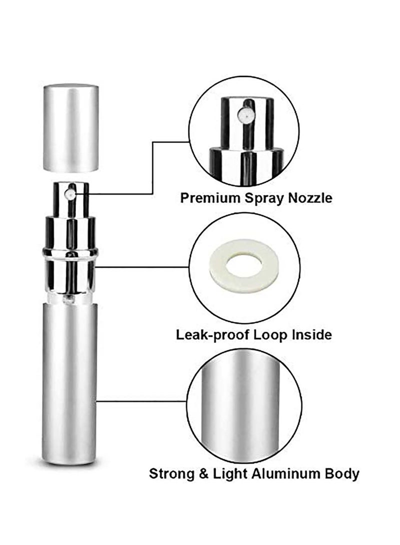 SYOSI Mini Perfume Atomisers Bottles Refillable Fine Mist Spray Bottles Portable Travel Atomizer Bottle Set with Funnel and Perfume Diffuser Pump - Image 2