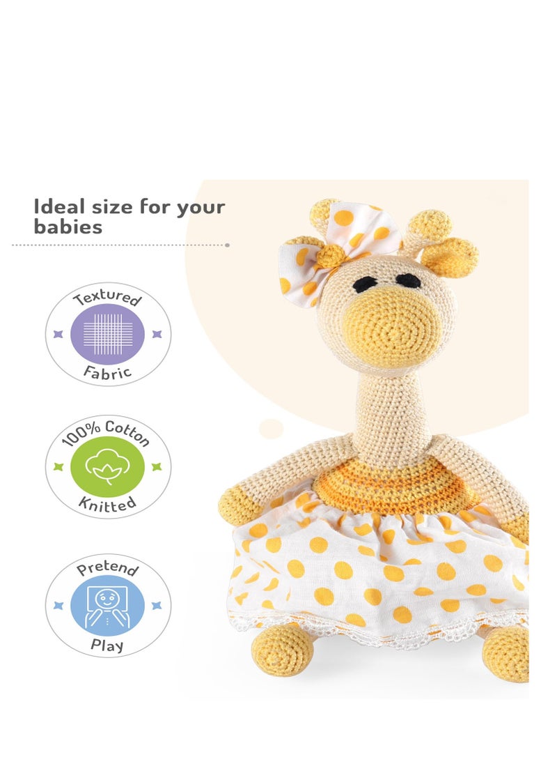 Bonfino Bonfino Premium Crochet Giraffe Toy | Stuffed Animal Toy for Newborn  - Image 3