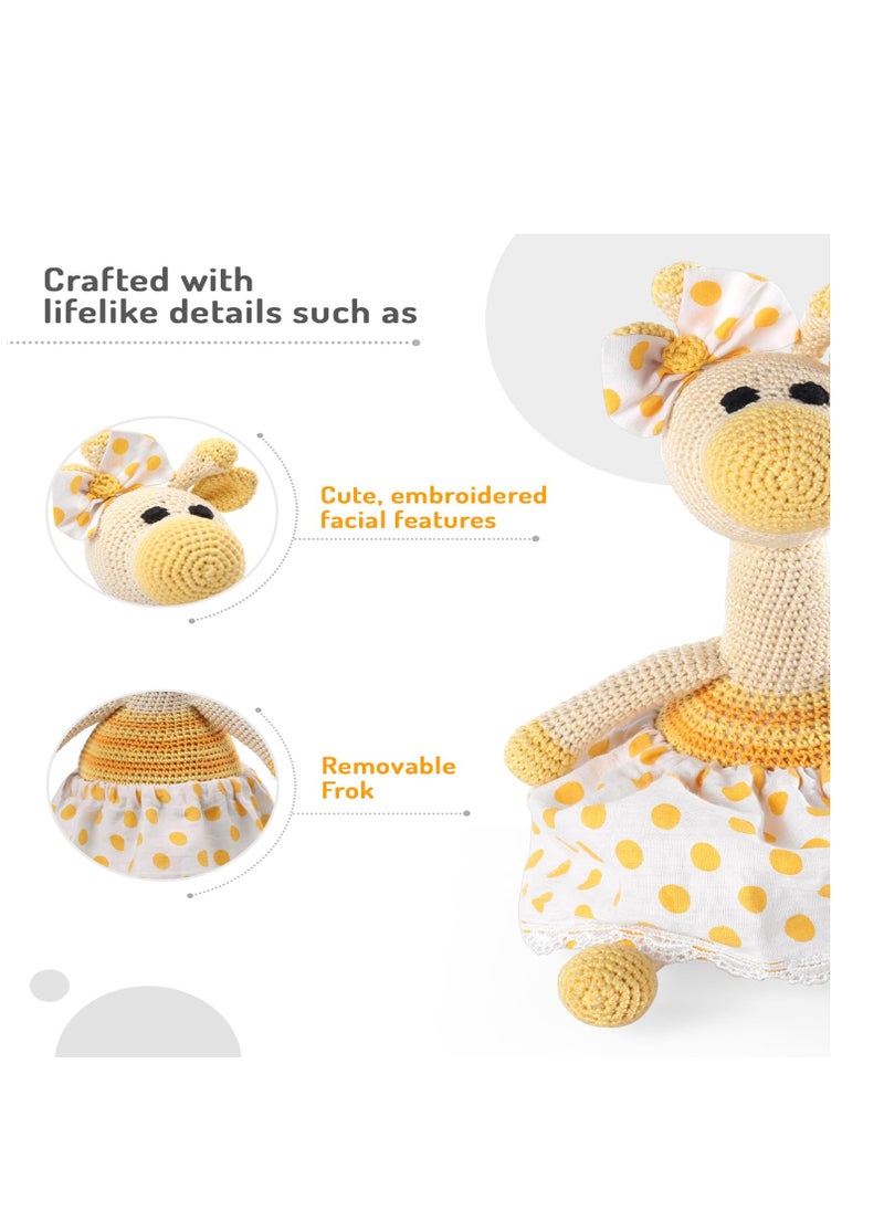 Bonfino Bonfino Premium Crochet Giraffe Toy | Stuffed Animal Toy for Newborn  - Image 4