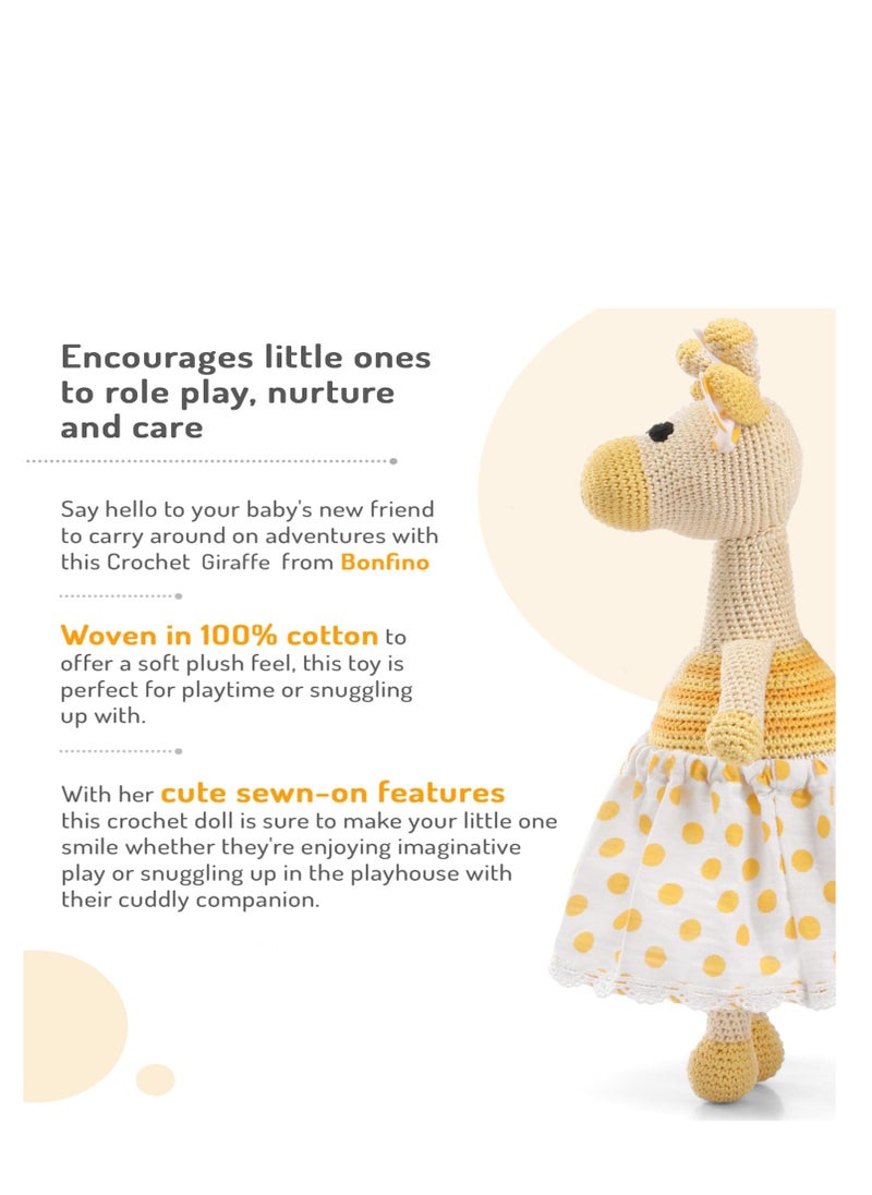 Bonfino Bonfino Premium Crochet Giraffe Toy | Stuffed Animal Toy for Newborn  - Image 5