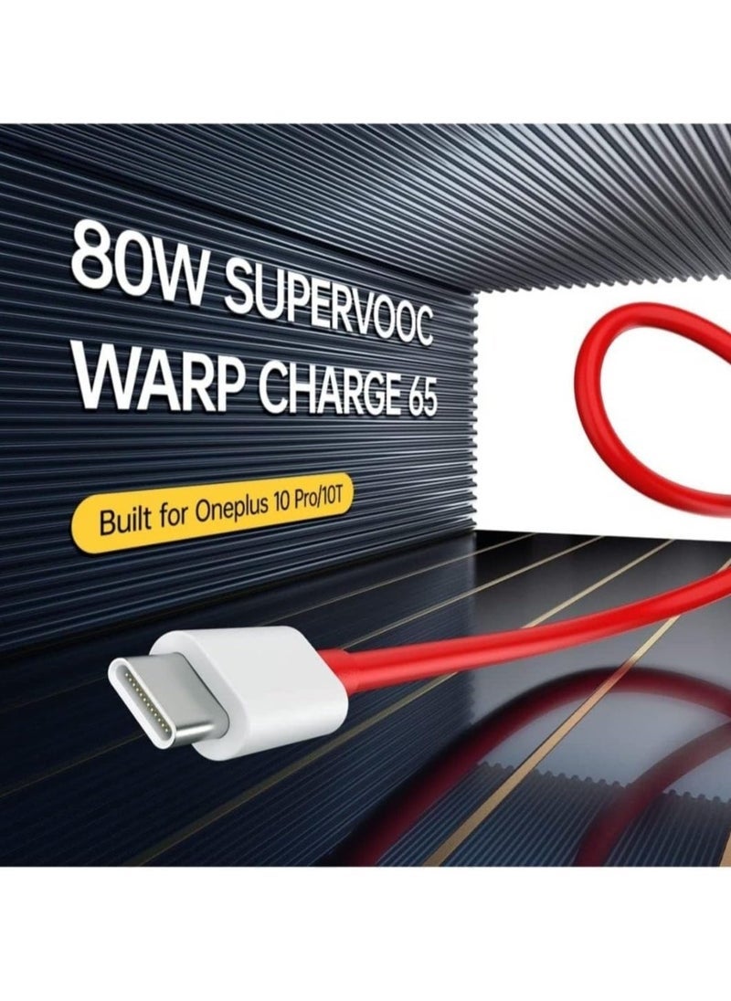 Gravity "Dynamic Red Super Fast USB Type-C Cable – Perfect for OnePlus 11, 10 Pro, Nord N20, 8T, and More!" - Image 3