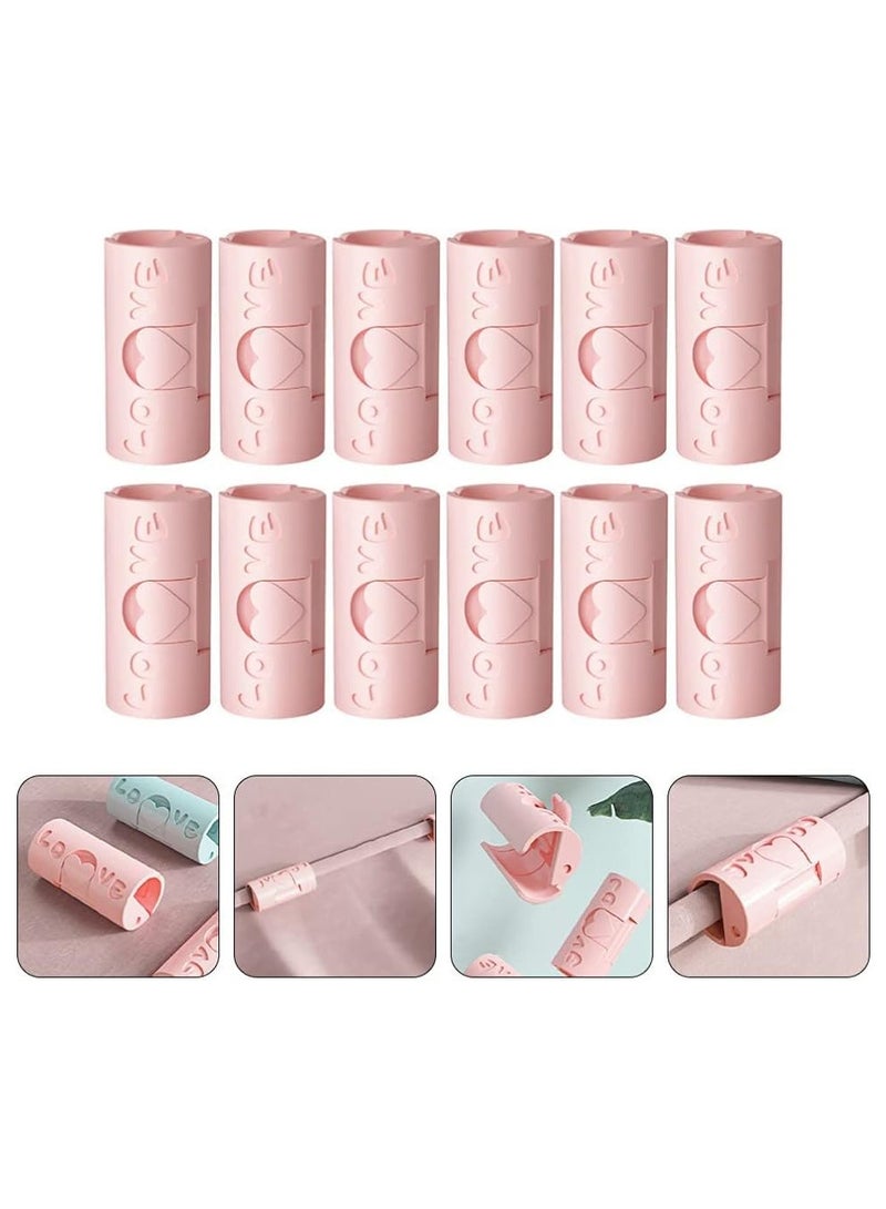 12 Pcs Bed Sheet Holder Straps Non- Slip Elastic Mattress Corner Clips Adjustable Clips Keep Sheets Snug for Full Size Bed Non Needle Invisible Bed Cover Anti Slip Fixing Clip Snack Clips - Image 2