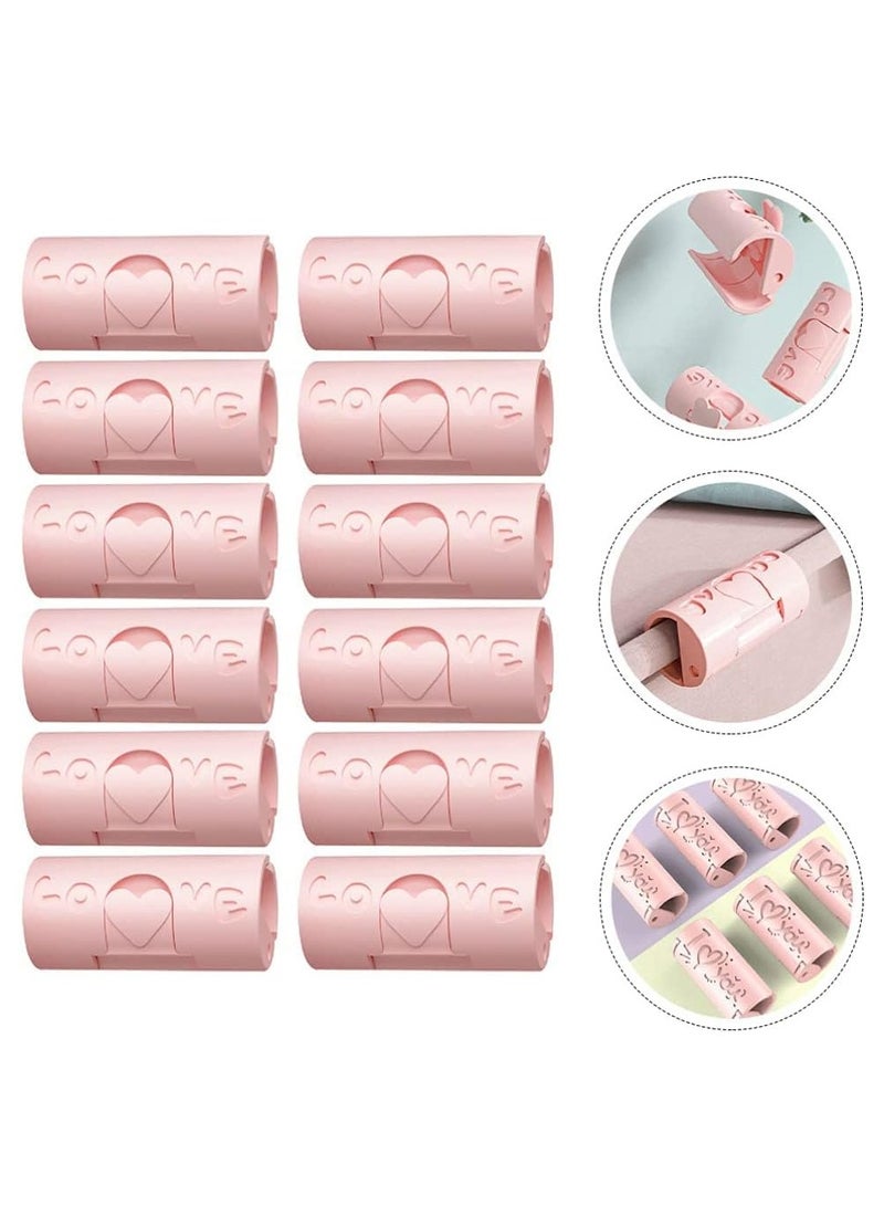12 Pcs Bed Sheet Holder Straps Non- Slip Elastic Mattress Corner Clips Adjustable Clips Keep Sheets Snug for Full Size Bed Non Needle Invisible Bed Cover Anti Slip Fixing Clip Snack Clips - Image 3