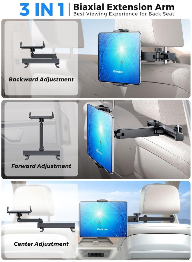 eSamcore Headrest Tablet Holder for car, Back Seat [3 in 1 Extension Arm] Fit iPad Car Mount Road Trip Essentials for Kid Backseat Car Accessories for 4.7"-11" iPad Pro, Air, Mini, Fire HD Tablet - Image 2