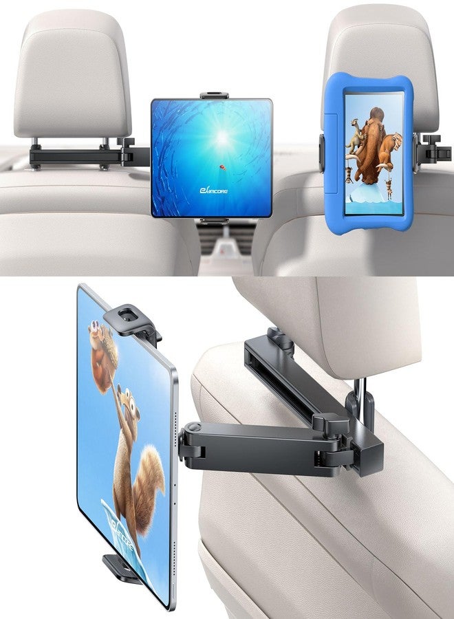 eSamcore Headrest Tablet Holder for car, Back Seat [3 in 1 Extension Arm] Fit iPad Car Mount Road Trip Essentials for Kid Backseat Car Accessories for 4.7"-11" iPad Pro, Air, Mini, Fire HD Tablet - Image 1