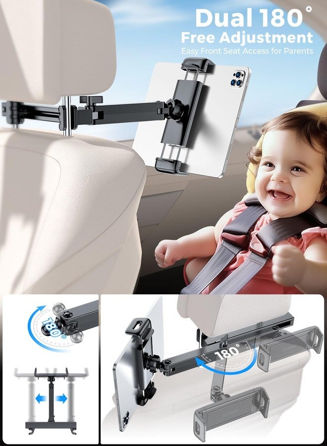 eSamcore Headrest Tablet Holder for car, Back Seat [3 in 1 Extension Arm] Fit iPad Car Mount Road Trip Essentials for Kid Backseat Car Accessories for 4.7"-11" iPad Pro, Air, Mini, Fire HD Tablet - Image 3