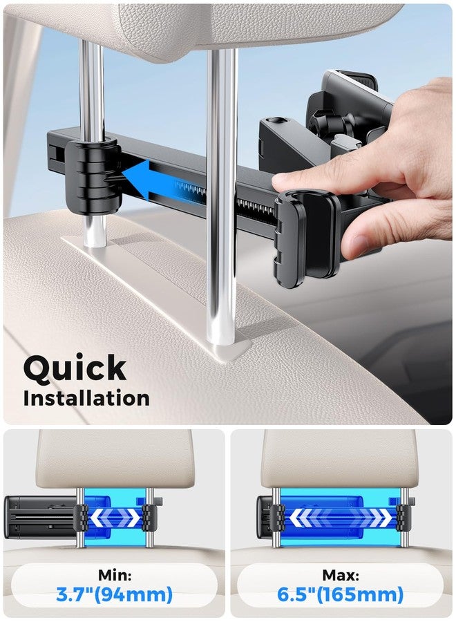eSamcore Headrest Tablet Holder for car, Back Seat [3 in 1 Extension Arm] Fit iPad Car Mount Road Trip Essentials for Kid Backseat Car Accessories for 4.7"-11" iPad Pro, Air, Mini, Fire HD Tablet - Image 4