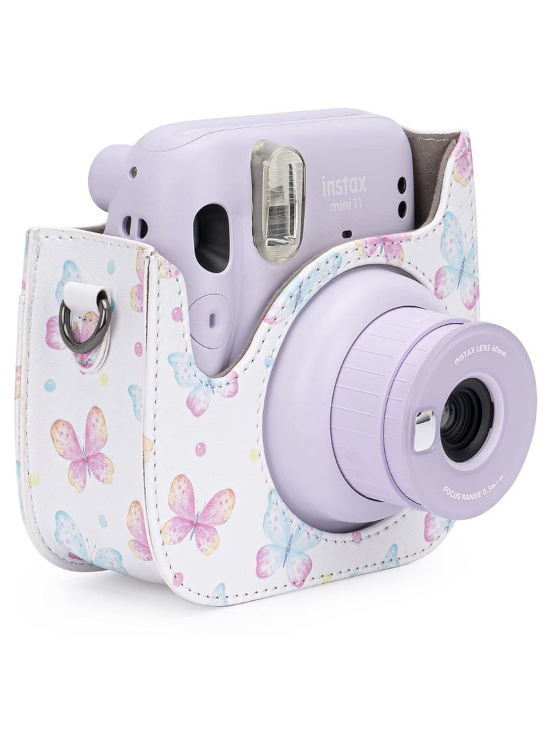 SYOSI Case for Fujifilm Instax Mini 11/9 / 8 Instant Film Cameras with Accessory Pocket and Detachable/Adjustable Shoulder Strap (Butterfly)  - Image 4