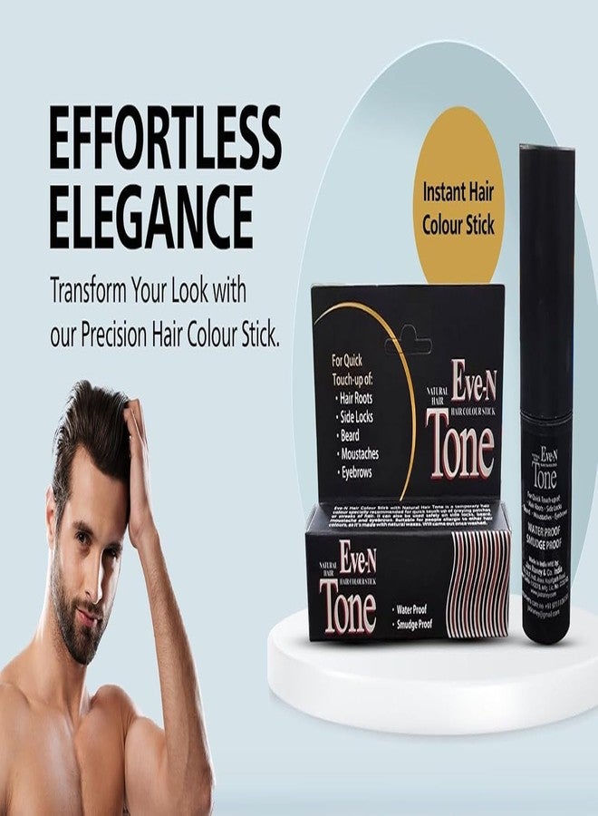 EVE-N Tru Tone Natural Hair Color Root Touch Up For Grey Hair, Non-Toxic White Hair Coverage Touch Up Hair Dye Pencil For Men & Women (Black, 3 count) - Image 5