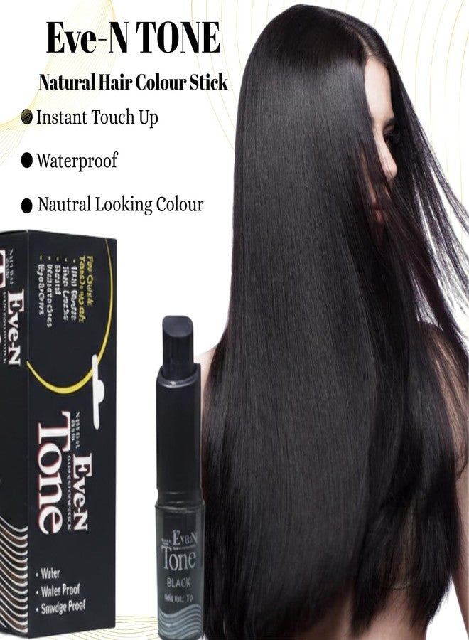 EVE-N Tru Tone Natural Hair Color Root Touch Up For Grey Hair, Non-Toxic White Hair Coverage Touch Up Hair Dye Pencil For Men & Women (Black, 3 count) - Image 3