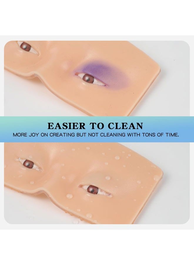 Bueuo Makeup Practice Face Board, Makeup Face Practice Board 1Pc Makeup Practice Board 3D Realistic Pad with Makeup Brushes for Makeup Artist Self-taught or Professional Enthusiasts - Image 4