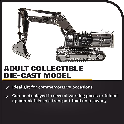 Diecast Masters CAT Caterpillar 390F L Hydraulic Tracked Excavator Gunmetal Commemorative Series 1/50 85547 - Image 3