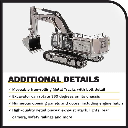 Diecast Masters CAT Caterpillar 390F L Hydraulic Tracked Excavator Gunmetal Commemorative Series 1/50 85547 - Image 5