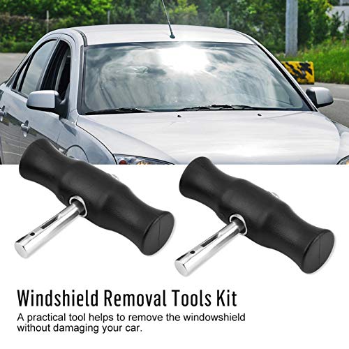 KIMISS Windshield Cut-Out Wire Handle, Car Windshield Removal Tools Kit Windscreen Window Glass Cutting Wire W/Handles - Image 3