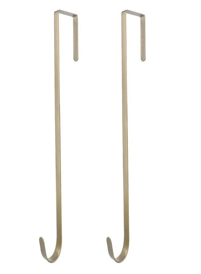 Norgail 15 Inches Heavy Duty Wreath Hanger for Front Door Door Large Wreath Hanger Christmas Wreaths Decorative Hook Premium Sturdy Metal Bronze Pack of 2 - Image 1
