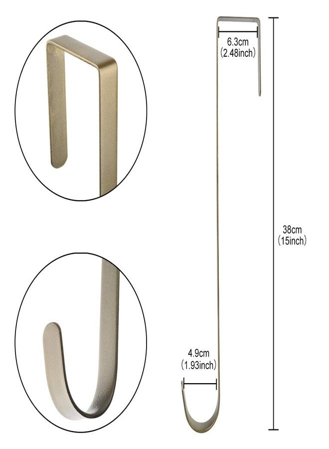 Norgail 15 Inches Heavy Duty Wreath Hanger for Front Door Door Large Wreath Hanger Christmas Wreaths Decorative Hook Premium Sturdy Metal Bronze Pack of 2 - Image 2