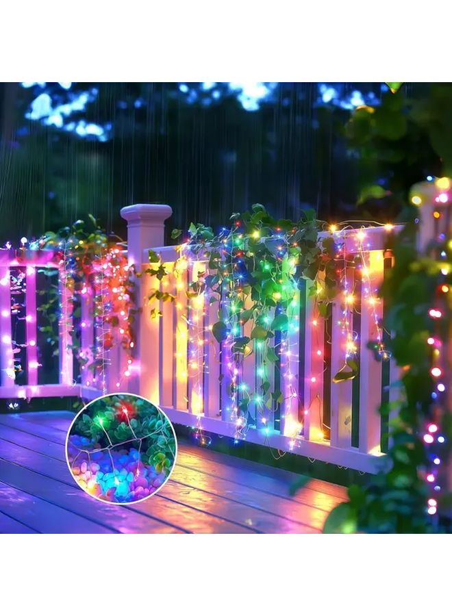 White 200 LED Fairy String Lights 8 Modes Remote Timer Battery Decorations - Image 2
