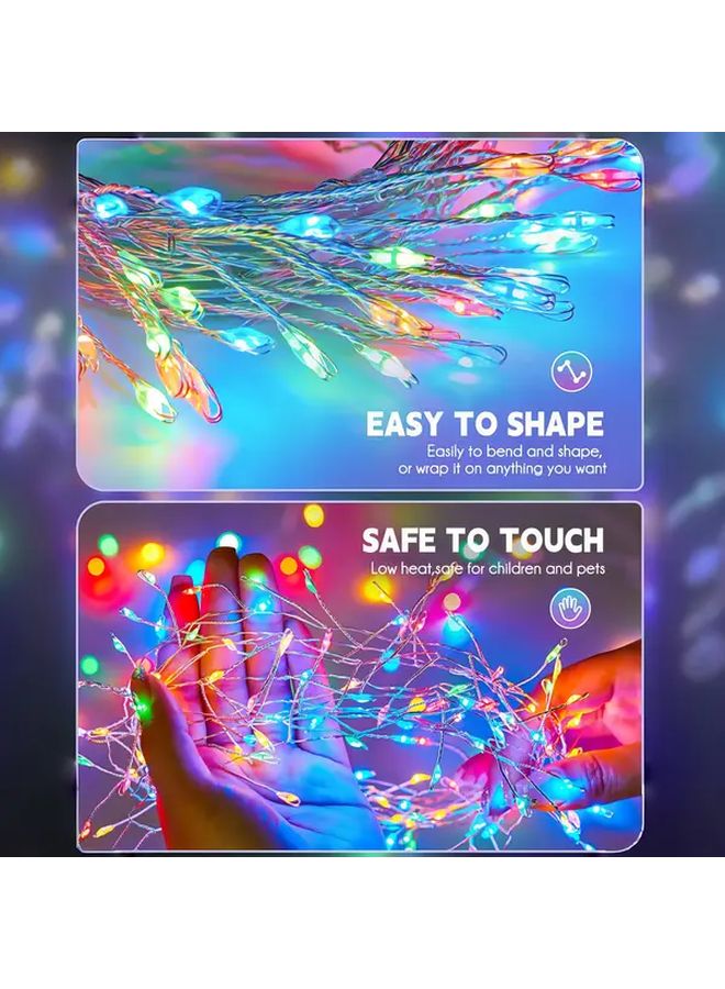 White 200 LED Fairy String Lights 8 Modes Remote Timer Battery Decorations - Image 5