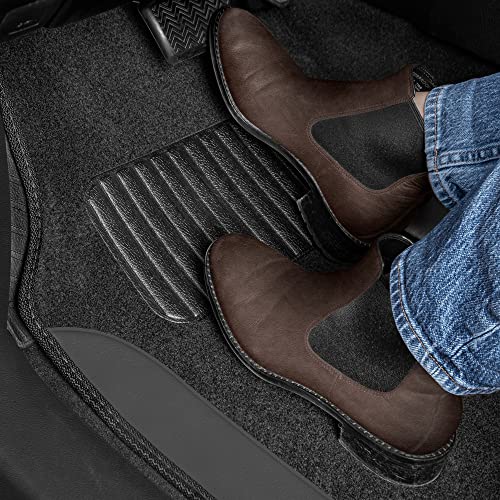 BDK carXS Forza Series Light Gray Seat Covers Full Set Combo with Car Floor Mats – Front and Rear Bench Seat Cover & Floor Mat Protector Set, Interior Covers for Auto Truck Van SUV - Image 5