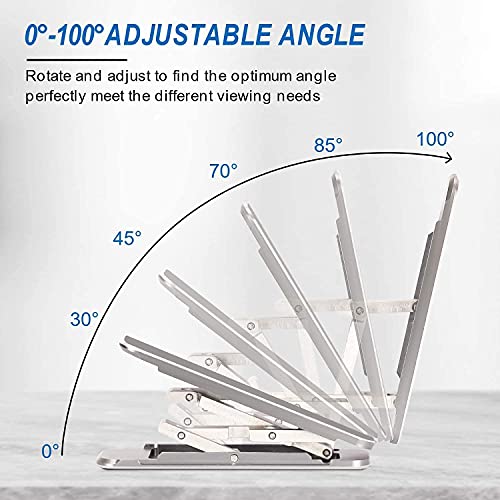 Midkart Universal Adjustable Foldable Thin Pocket Tabletop Aluminum Mobile Stand/Kickstand Compatible for Any Cellphone with Vertical and Horizontal Adjustable Angle, Grey - Image 5