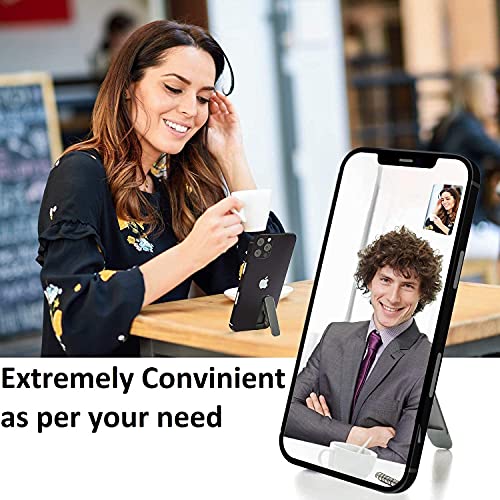 Midkart Universal Adjustable Foldable Thin Pocket Tabletop Aluminum Mobile Stand/Kickstand Compatible for Any Cellphone with Vertical and Horizontal Adjustable Angle, Grey - Image 4