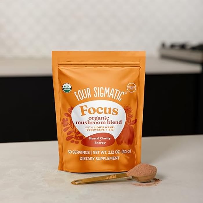 Four Sigmatic Focus Blend | Organic Lion's Mane Powder with Adaptogen and Mushroom Blend | Includes Cordyceps, Rhodiola, Bacopa & Mucuna | 30 Servings - Image 3