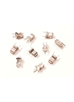 Erh India ERH India Pack of 10 Glass Fuse Clip Brass Plated Tin Fuse Holder Clip for 5x20 mm Glass Ceramic Tube Quick Fast Blow Fuse Clips Holders 