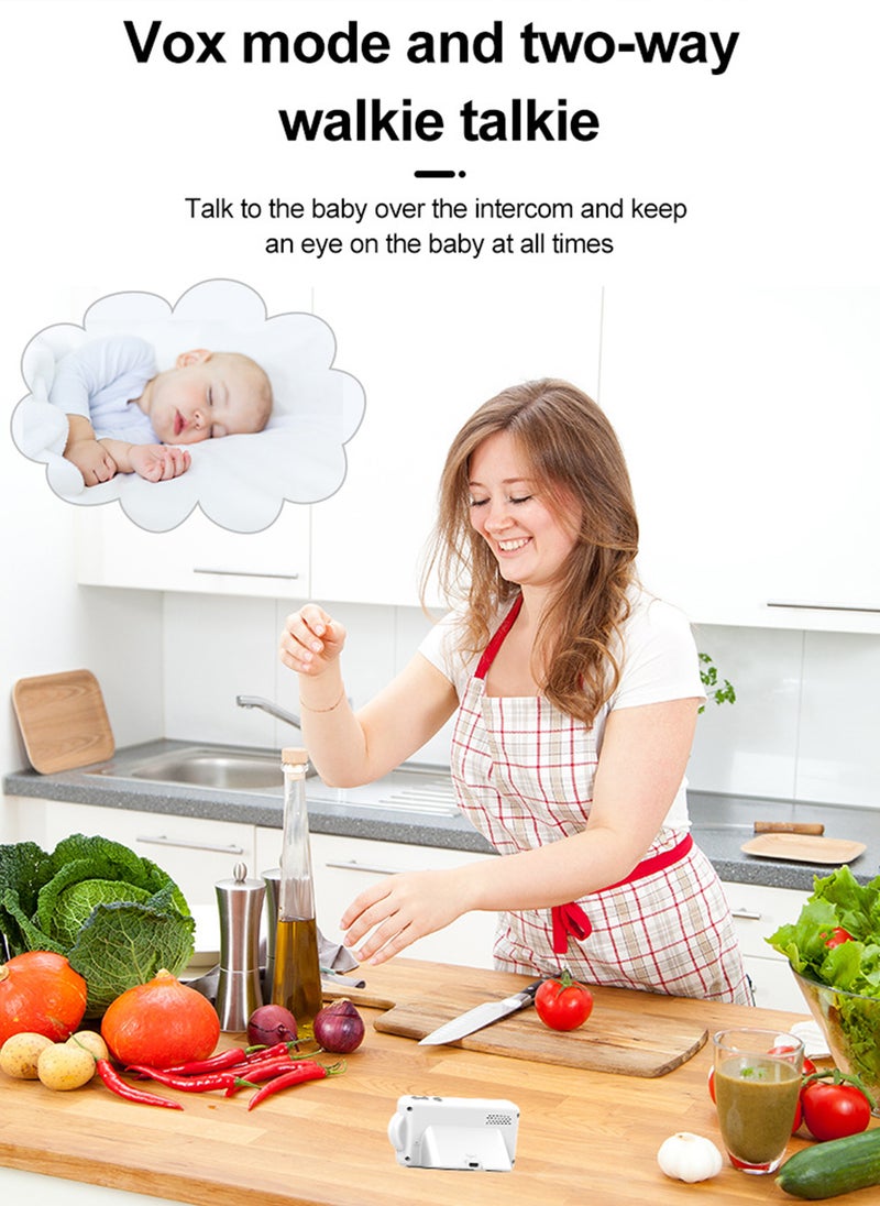 Sharpdo 480P Smart HD Remote Baby Intercom Monitor, 2.8" Display, Vox Mode and Two-Way Intercom 2600mah  - Image 3