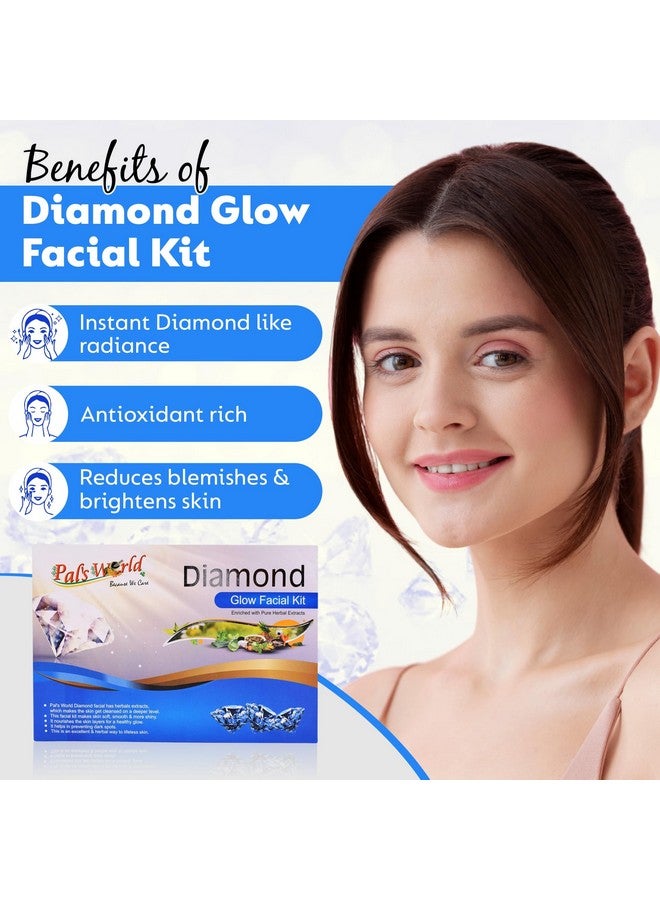 Pal's World Diamond Facial Kit for All Skin Types - Gentle, Nourishing, and Refreshing Skincare Solution - Pack of 1 - Image 4