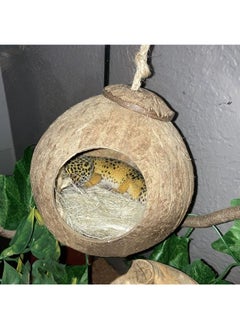 Generic B&K Leopard Gecko Coconut Husk Hut Reptile Habitat Accessories Hideout Hole Hanging Apply to Amphibians and Small Animals  - Image 4