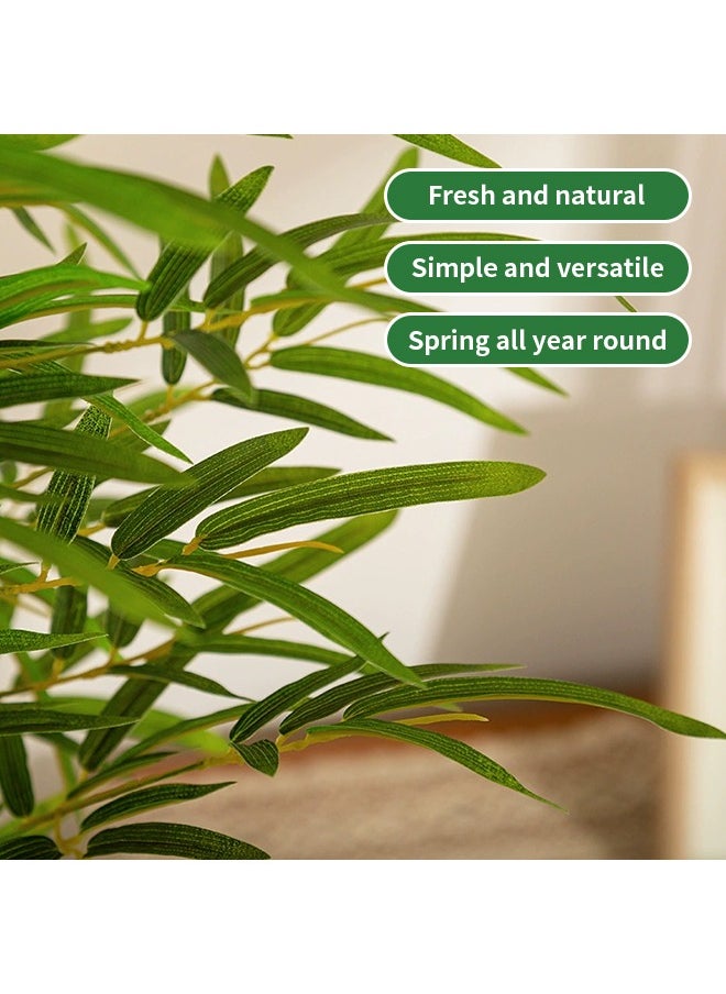 Generic 120CM Artificial Bamboo Tree, Artificial Tree, Fake Tree, Faux Bamboo Plant with Natural Lifelike Leaves, Suitable for Indoor Decoration, Housewarming and Office Gift  - Image 3