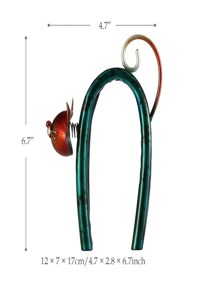 Tooarts U Shaped Cat Metal Ornament, Modern Cat Sculpture Decoration, Little Cat Figurine for Christmas Birthday Gift, Home Office Living Room Desk Shelf Decor Stand, Cat Gift for Cat Lover - Image 2