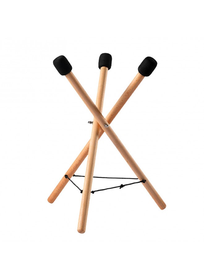 EMVANV Handpan Drum Stand, Solid Wood Adjustable Triangular Extendable Snare Holder Bracket Drum Stand(as Shown) - Image 1