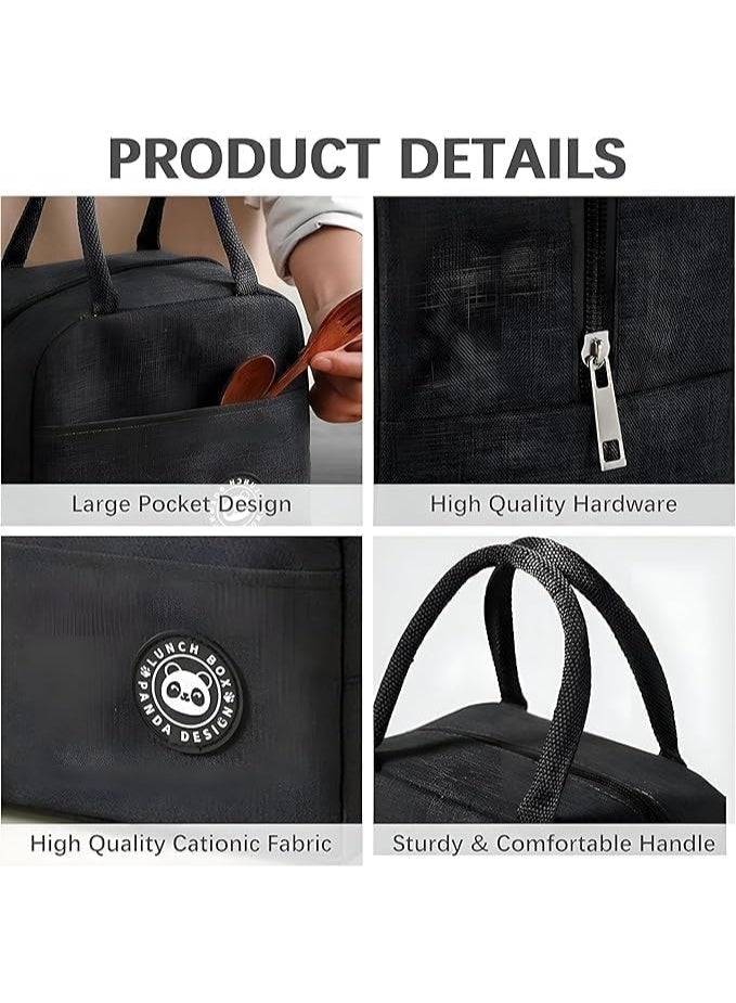 Insulated Lunch Bag for Men, Women & Kids, Portable Waterproof Food Storage Bag, Foldable Thermal Lunch Box Organizer, Leak-Proof Cooler Tote for Work, School, Travel, Picnic, Beach, Reusable Lunch Cooler Bag for Adults and Children - Image 5